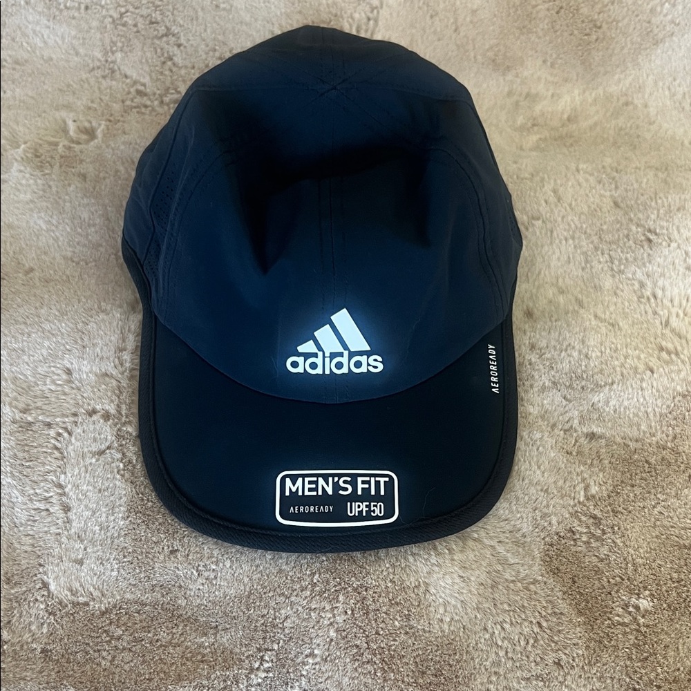 New ADIDAS Men's Fit Superlite Training Cap, 50 UV Sun Protection, Golf, Black